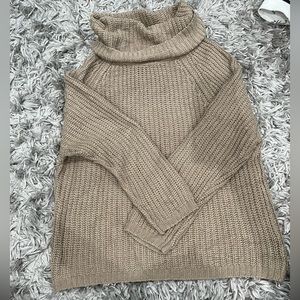 Beige Turtle Neck Sweater